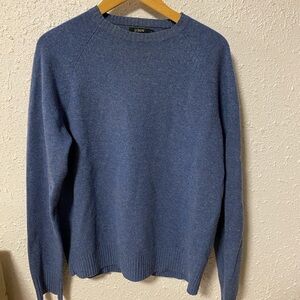 J. Crew Classic Blue Crewneck Wool Sweater